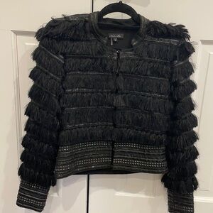 Miha black fringe studded jacket small